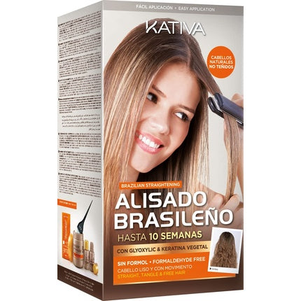 Kit Alisare Brazilian, Kativa, cu Keratină și Ulei de Argan, 149 g