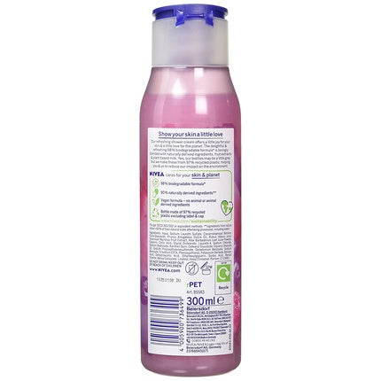 Gel de duș Nivea Fresh Blends Raspberry cu afine și lapte de migdale, 300ml