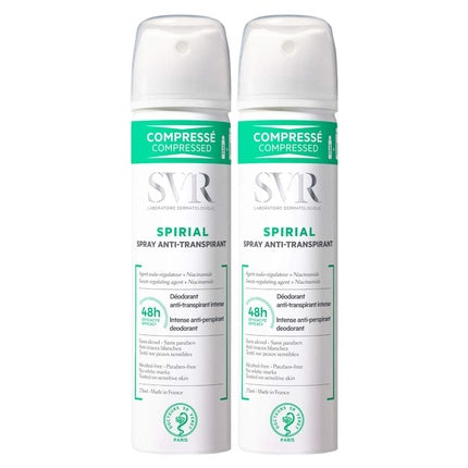 Deodorant Spray Antiperspirant SVR Spirial 100ml - Pachet de 2