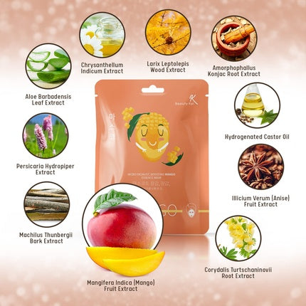 Mască Facială Beautykei cu Esență de Mango, 42g