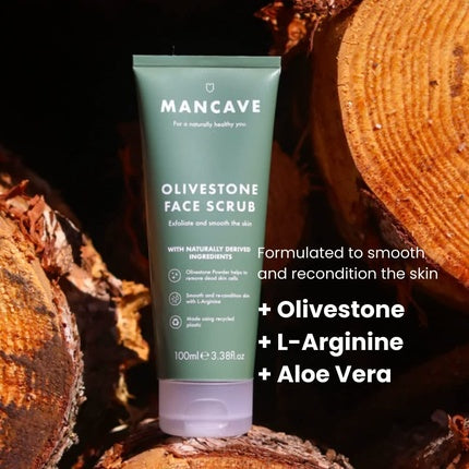 Scrub de față, Mancave, Olivestone, verde, 100ml