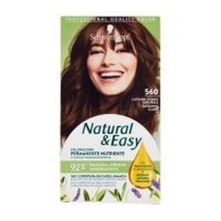 Vopsea de păr permanentă, Schwarzkopf Natural & Easy, culoare 560 Brunet natural deschis, 142 ml