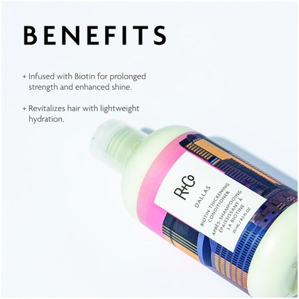 Condiționator R+Co Dallas Biotin pentru păr, unisex, 85 oz