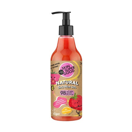 Gel de duș Skin Super Good Natural Organic Strawberry cu difuzor, 500ml