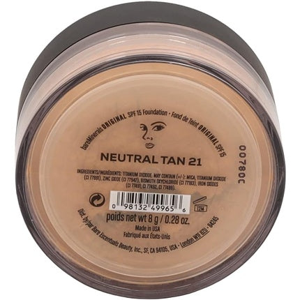 Fond de ten, Bareminerals, Original SPF 15, Neutral Tan 21