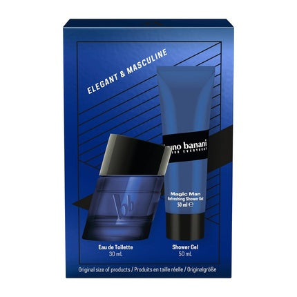 Parfum Bruno Banani Magic Man, Eau de Toilette 30ml, Gel de duș 50ml