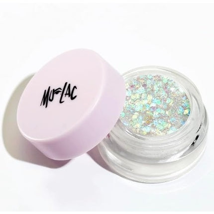 Gel Iluminator Față, Mulac Cosmetics, Glitterazzo Holographic, Roz