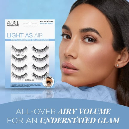 Gene false Ardell Light As Air 521, set 4 perechi, negru