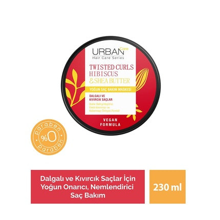 Mască de păr Urban Care cu hibiscus și unt de shea, 230ml, Vegan