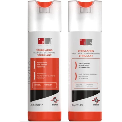 Set Șampon și Balsam, DS Laboratories Revita, pentru toate tipurile de păr, cu Biotină, fără Sulfați, 205ml + 205ml