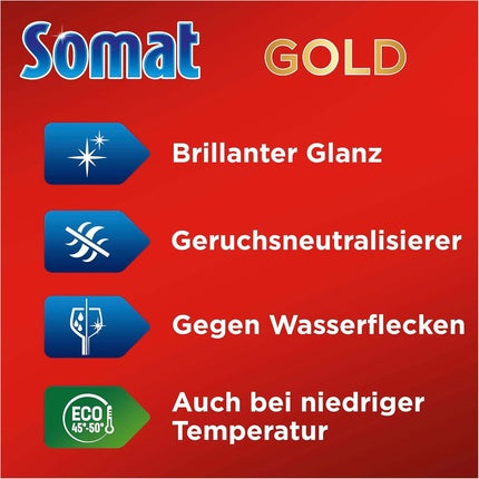 Detergent vase, Somat, Gold, 82 tablete
