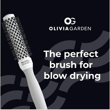 Perie păr Olivia Garden Shine, alb și gri, 25mm