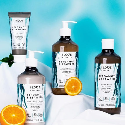 Cremă de mâini, I Love, bergamot și alge, 521g