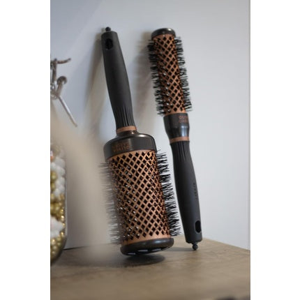 Perie rotundă Olivia Garden, Expert Blowout, bronz, mânere ergonomice