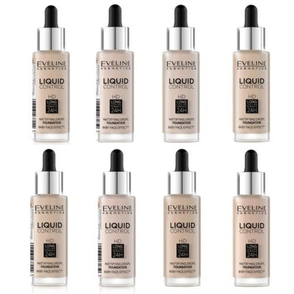 Fond de ten lichid Eveline Liquid Control Foundation HD Mattifying Drops, 32ml