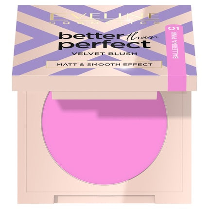 Eveline Better Than Perfect Velvet Blush Rose 01, culoare roz intens