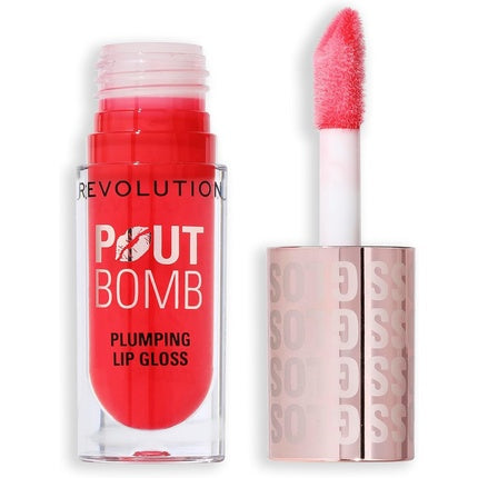Gloss de buze, Revolution Beauty, Pout Bomb, roșu, strălucitor