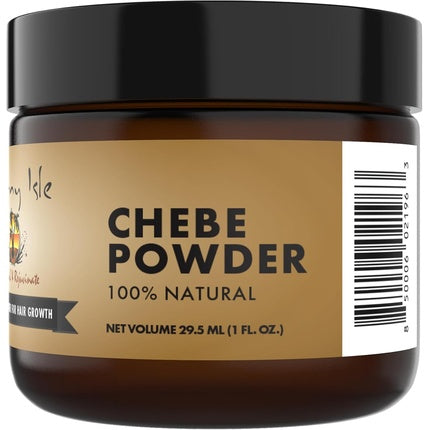 Pudră Chebe Sunny Isle 100% Natural, 295g (1oz), Ambalaj sticlă maro cu capac negru