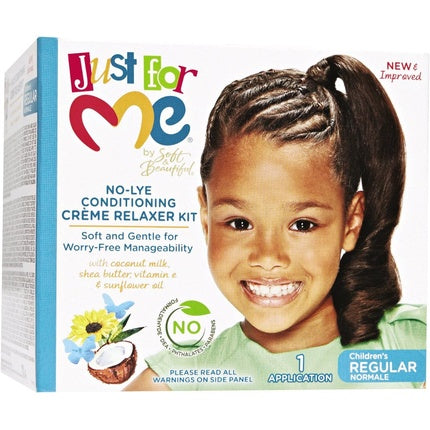 Kit Relaxant Just For Me, No-Lye Conditioning Creme, Regular