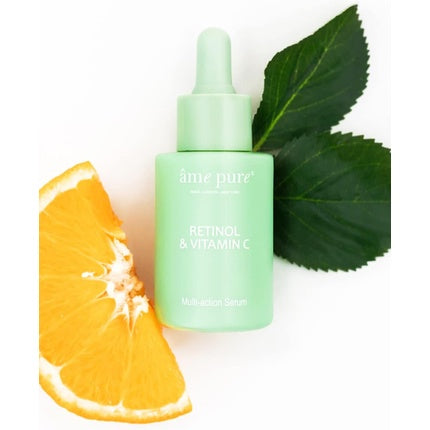 Serum, Âme Pure, Retinol si Vitamina C, verde