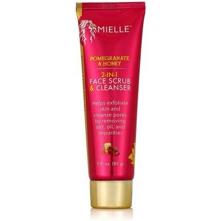 Mielle Organics Pomegranate & Honey 2-In-1 Face Scrub & Cleanser, 85 g