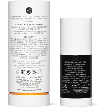 Serum fata, Pestle & Mortar, vitamina C, acid hialuronic, 40 ml