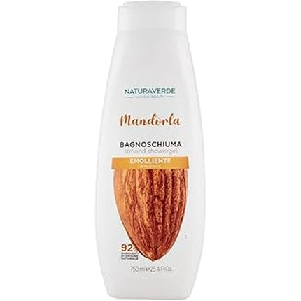 Gel de Duș Naturaverde cu Migdale, 750 ml, Flacon Alb