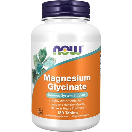 Magnesium Glycinate, NOW Foods, Highly Absorbable, 180 Capsules