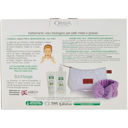 Set curățare față, Omia, Aloe Vera, 75ml + 200ml
