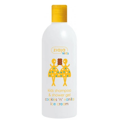 Șampon și Gel de Duș Ziaja Kids, Biscuiți și Înghețată cu Vanilie, 400 ml