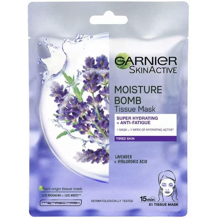 Masca de fata, Garnier, Moisture Bomb, lavanda