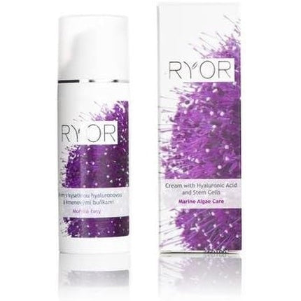 Cremă de față hidratantă, Ryor, Marine Algae Care cu Acid Hialuronic și Celule Staminale, Alb și Mov, 50ml