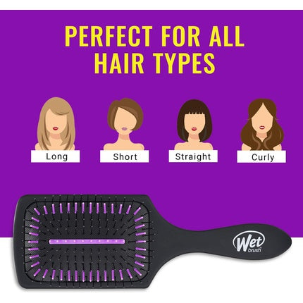 Perie păr Wet Brush Paddle, cărbune, ultrasubțire