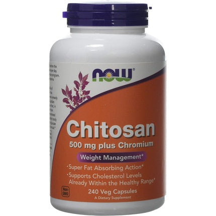 Supliment alimentar, Now Foods, Chitosan Plus Chromium, 240 capsule