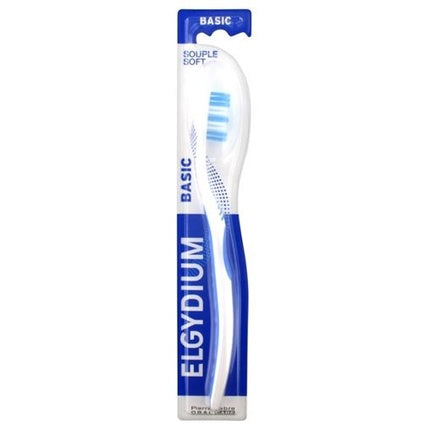 Periuță de dinți Elgydium Basic Soft Alb-Albastru, 18 cm