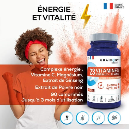 Granions Multivitamine cu Magneziu, Zinc și Vitamina D - 80 comprimate