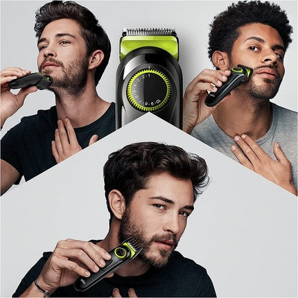 Aparat tuns Braun Series 3, lame ascuțite, negru/verde
