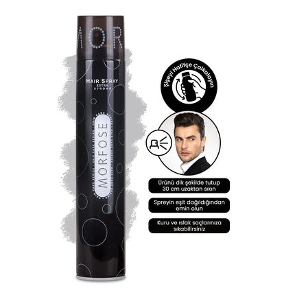 Spray fixativ, Morfose, Extra Strong, negru