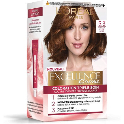 Vopsea păr, L'Oréal Paris Excellence Crème, Chestnut 5.30, Light Golden Brown
