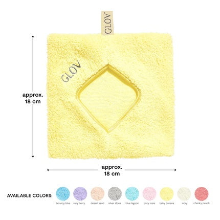 Glov Makeup Remover Cloth - Microfiber Hypoallergenic Reusable Yellow