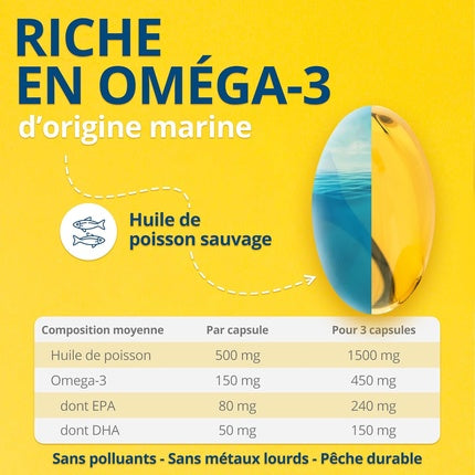 Supliment alimentar, Om3, Wild Fish Oil, 50 capsule, Omega-3 marin