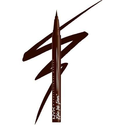 Creion lichid pentru ochi, NYX Professional Makeup, Epic Ink Liner, maro, cu vârf pensulă