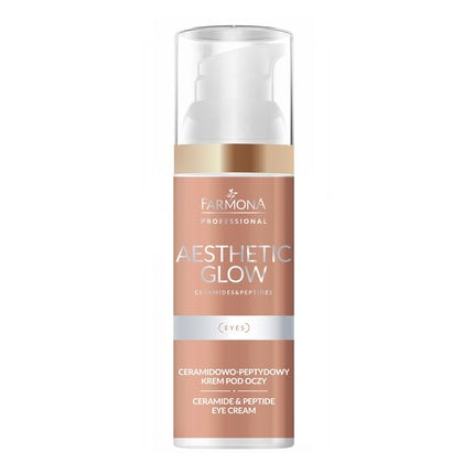 Cremă pentru ochi, Farmona Aesthetic Glow Ceramide&Peptide, 50ml, ambalaj pompoară
