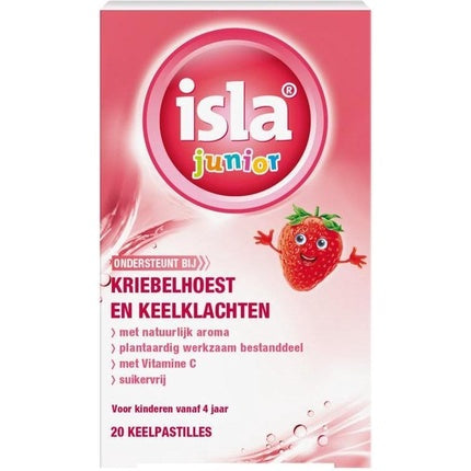 Pastile gât Isla Junior, aromă căpșuni