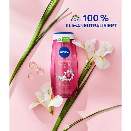 Gel de duș, Nivea, Waterlily & Oil, roz