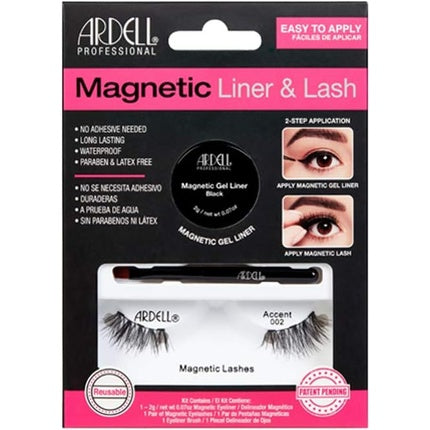 Gene false Ardell Professional Magnetic Liner & Lash Accent 002, negru