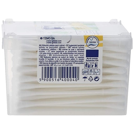 Betisoare de urechi, Bella Cotton, 200 buc, 100% bumbac