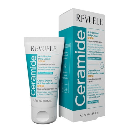 Crema de zi Revuele Ceramide Antiblemish SPF50, 50ml