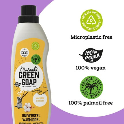Detergent lichid, Marcel's Green Soap, 1L, vanilie, bumbac