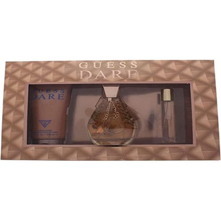 Set Cadou Parfum Guess Dare, 3.4 oz EDT Spray, 0.5 oz EDT Spray, 6.7 oz Body Lotion